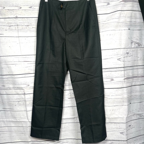 MOTF SHEIN Straight Leg Pant Work Size L black shimmer - Picture 1 of 14
